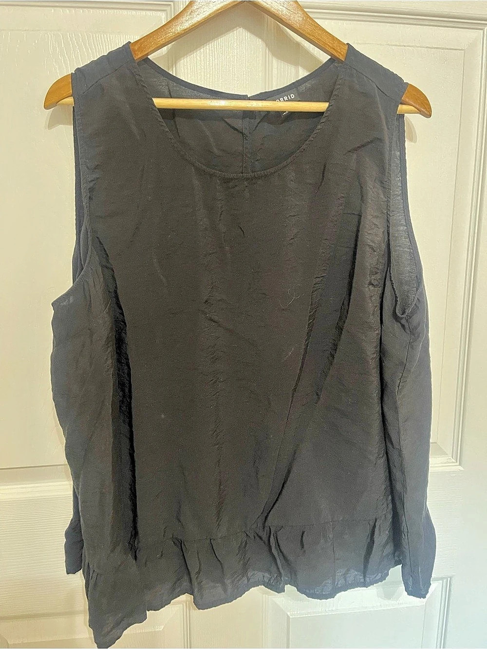 Torrid Women's Ruffle Hem Tank Top Black Size 2